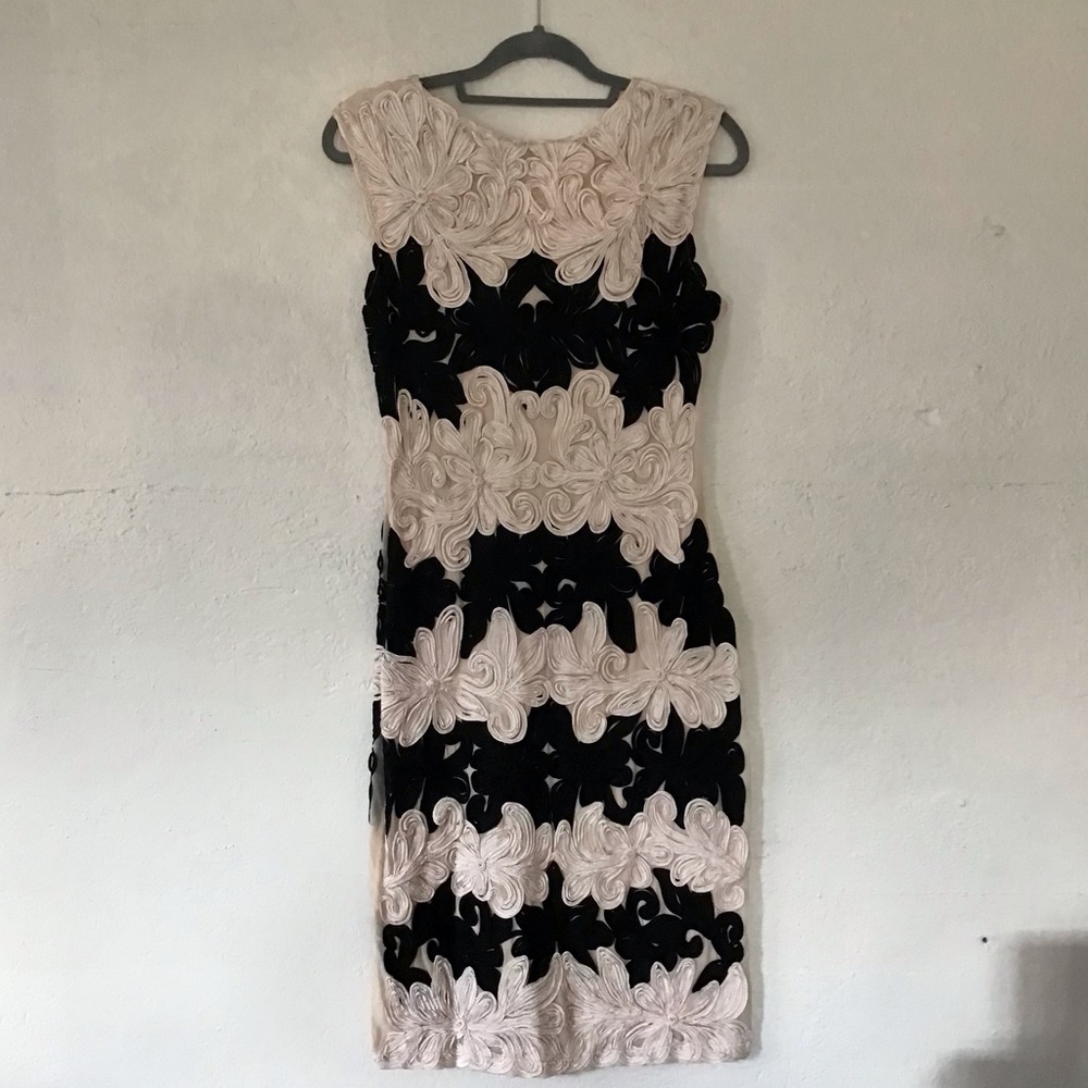 Phase Eight Black & Ivory Lace Dress